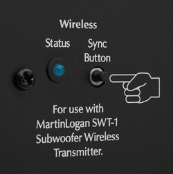 Dynamo 1000 and Dynamo 700 wireless sync button and status light. Dynamo 1000 and Dynamo 700 wireless sync button and status light.