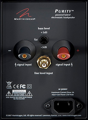 Purity connection panel.