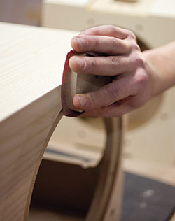 The MartinLogan cabinet shop.